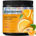 Polvere di elettroliti multivitaminici di KEY NUTRIENTs senza zucchero - Polvere di elettrolito arancio tangibile - Supplemento di energia e di resistenza - Polvere di idratazione - No Calorie - 90 Serve - Made in USA