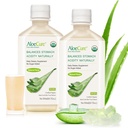 AloeCure USDA Organic Aloe Vera Juice Realizzato entro 12 Hrs di Vendemmia - Pure Aloe Juice Integratore Digestivo Naturale di Sostegno Digestione, Sistema Immune e Acidità di Stomach Equilibrata, 2 x 500ml Bottiglie