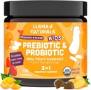 Probiotici per bambini con fibre prebiotiche, vegani, prebiotici organici e probiotici Gummies per Gut Health Support, Toddler Real Fruit Gummy Vitamins, No Aggiunto Sugar Cane, Peach Mango, 120 Ct