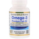 California Gold Nutrition Omega-3 Premium Fish Oil by California Gold Nutrition, Formula concentrata con EPA & DHA, Supporto per profilo lipidico ottimale, Gluten Free, 100 Fish Gelatin Softgels - 2 Pack