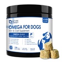 NATURE TARGET Omega 3 Fish Oil for Dogs, Salmon Oil for Skin & Coat Supplement con EPA & DHA Grassty Acids - Dog Itch & Allergy Relief, Anti Shedding, Hot Spots Trattamento - Hip & Joint Support - 120ct
