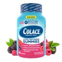 Sgabello Colace Softener Gummies, Gentle Dependable Constipation Relief Magnesium Citrate Gummies, No.1 Dottore Raccomandato Sgabello Softener Brand, Berry Flavored 60ct