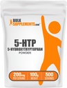 BulkSupplements.com Polvere 5-HTP - 5-Hydroxytryptophan, 5 HTP Supplement - 5-HTP 200mg, Mood Support Supplement - Gluten Free, 200mg per Serving, 100g (3.5 oz) (Pack of 1)