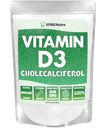 XPRS Nutra Vitamin D3 Powder (Cholecalciferol) - VIT D non aromatizzato per le ossa e l'immunità - Vitamina D3 Polvere per la funzione muscolare - Integratori di vitamina D (8 oncia)