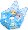 Organizzatore di pillole settimanali Grande 7 giorni organizzatore della scatola di pillola Caso di medicina quotidiana per le pillole dell'olio di pesce della vitamina Supplementi Artrite amichevole