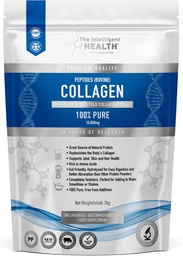 La polvere di peptidi di collagene idrolizzato di salute intelligente, erba Fed, alta proteina, senza glutine, senza glutine, Paleo & Keto Friendly, 10g per porzione (2kg) Supporta pelle, capelli, unghie, articolazioni, & Bones