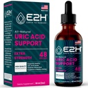 E2H Uric Acid Support Supplemento - Tart Cherry and Devil’s Claw - Supporta l’Uric Acid Health and Kidney Function Non-GMO - Vegan - 2 Fl Oz