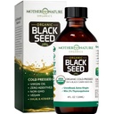 Madre Natura USDA Organic Black Seed Oil – Pressato a freddo, Non raffinato & Vegan Nigella Sativa, Alto Thymoquinone (2%+), Omega 3 6 9 per Immune, Joint & Heart Support, Hair & Skin, Non-GMO, 4oz