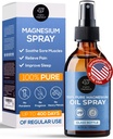 Olio organico di spruzzo di magnesio per i piedi, sonno e dolori muscolari – 100% puro antico Zechstein Mg cloruro, formula topico per il relax naturale, massaggio del corpo, gambe e sollievo allenamento