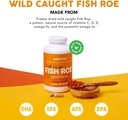 Paleovalley Wild Caught Fish Roe - DHA/EPA, Full Spectrum Omega -3 Grassty Acids - Inflammation, Vision, Mood, Immunity Boost - 28 Serve