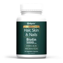 Wellgenix Purvana Max Hair, Skin & Nails Vitamin: Biotin 5000mcg per una maggiore crescita dei capelli, Prevenzione per la perdita dei capelli per le donne & uomini, Vegan, Ideale per Post Partum & PCOS, 90 Conte, Confezione da 1