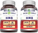 Formula incredibili HMB 2000mg per Serving 120 compresse Supplemento | Non OGM | Gluten Free | Made in USA (2 Pack)