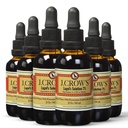 J.CROW'S® Lugol's Solution of Iodine 2% 2 oz (6 bottiglie) – Premium Iodine & Potassium Iodide Liquid, Gluten &, Alcohol-Free Natural Brine Extract, No Expiration