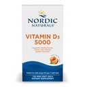 Nordic Naturals Vitamin D3 5000, Arancione - 120 Mini Gel Morbidi - 5000 IU Vitamin D3 - Supporta Bones sani, Mood & Immune System Funzione - Non-OGM - 120 Serve