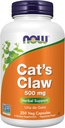 NOW Supplementi, Cat's Claw 500 mg, Progetto non OGM verificato, Supplemento di erbe, 250 conteggio (pacchetto di 1)