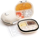 Zannaki Pill Case Portable Small Weekly viaggio Pill Organizer, Cute Moisture Proof Pill Box Holder per Pocket Purse Bag, Daily Mini Pocket Pharmacy Medicine Container per vitamina, Fish Oil, Supplemento