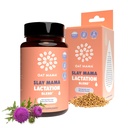 OAT MAMA Organic Lactation Supplement - 'Slay Mama' Beato Thistle & Fenugreek Capsules - Herbal Lactation Blend, Postpartum Support for Breastfeeding Moms