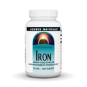 Fonte Naturals Iron, Aminoacido Chelato - Integratore alimentare che supporta la produzione di energia - 250 compresse