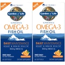 Giardino della vita EPA/DHA Omega 3 Fish Oil - Funzione di cervello naturale Minami, supplemento di cuore e umore, 120 conteggio (60-ct 2-Pack)