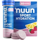 Nuun Sport Electrolyte Tablets con Magnesio, Calcio, Potassio, Cloruro & Sodio, Gluten Free & Vegan, Limonata di Fragola, 8 Pack (80 Servings Total)