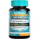 Probiotici NewRhythm 120 miliardi di CFU 36 Strains, 3-in-1 Probiotici per la salute digestiva e il supporto immunitario con Prebiotici e enzimi, Probiotici per le donne e gli uomini, Rilascio mirato, 60 Caps Veggie