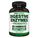 Enzimi digestivi con probiotici - Supplemento nutrizionale multi enzima - Acidophilus Bromelain Papaya Papain Lipase & Lactase - Migliorare la digestione - 120 pillole - Arazo Nutrition