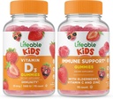 Vita Vitamina D Bambini + Supporto Immune Bambini, Gummies Bundle - Grande Degustazione, Supplemento alla vitamina, Senza glutine, OGM libero, pancia masticabile