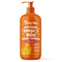 Zesty Paws Wild Alaskan Omega-3 Blend Pollock + olio di salmone per cani e gatti- pelle e cappotto sostegno, Omega 3 supplemento per gli animali, 32oz