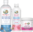 MaryRuth Organics MultivitaminLustriva Donna Crescita dei capelli, Supporto di menopausa, & Daily Liquid Multimineral, 3-Pack Bundle per il sostegno dei capelli, Salute della pelle, Supporto immunitario, Salute del fegato e supporto del sonno