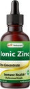 I migliori naturali Ionic Liquid Zinc - Supporto immunitario - Alta biodisponibilità - Bottiglie di vetro 2 OZ (60ml)