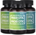 Zentastic Probiotics & Prebiotics Supplement - 50 miliardi di CFU - per la salute immunitaria e digestiva di uomini e donne - 16 Strains - Shelf Stable - 180 Delayed Release Veggie Capsule