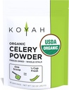 KOYAH - Polvere di Celery coltivata degli Stati Uniti d'America organica (1 Scoop = 1/4 Cup Fresco): 36 Serve, congelato, polvere di tutto-stalk