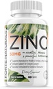 Zinco 50mg, (60 compresse), Specialmente formulato per Stomaco sensibile, Supporto immunitario, Pelle & capelli, Integratore di zinco vegano, Non OGM Made in USA
