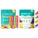 Imballaggio della polvere dell'elettrolita senza zucchero di Venture Pal - Liquid Daily IV miscela di bevanda per l'idratazione rapida e il recupero del partito | 5 vitamine & 7 elettroliti| Keto Friendly | Non OGM | Vegan certificato | 16 Sticks