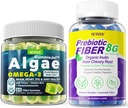 Vegan Omega 3 Gummies 1000mg + Prebiotici Fibra Gummies per adulti 8g
