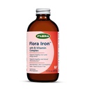 Flora Iron - Vegan Liquid Iron Supplemento con B Vitamine - Offre globuli rossi e supporto energetico - Yeast-Free & Gluten-Free - Delicious Fruit Juice Base - 7.7 fl. oz. Bottiglia di vetro