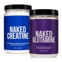 Naked Pure Micronized Creatine Monohydrate 100 Servings + 200 Servings Pure L-Glutamine Bundle: Vegan, Non-OGM, Gluten Free. Minimize Muscle Breakdown & Migliorare la sintesi proteica. Nulla di artificiale