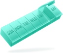 Barhon Pill Organizer Large, organizzatori di pillole di medicina settimanale, 7 giorni Pills Box Case Viaggi per grandi integratori di vitamina Fish Oil, verde