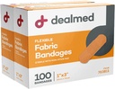 Adesive Bandages sterile in tessuto flessibile – 1x3 pollici – 100/Box - 2 scatole - Pacchetto a striscia di primo soccorso traspirante - Morbido Patch in tessuto elasticizzato per medici, kit di emergenza & clinica