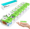 Odaro Extra Large Weekly Pill Organizer 2 volte al giorno, Pill Box 7 giorni Am Pm per tenere la vitamina e supplementi di medicina quotidiana - Verde