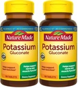 Natura fatta Gluconato di potassio 550 mg, Supplemento dietetico per il supporto di salute del cuore, 100 compresse, 100 giorni di alimentazione (pacchetto di 2)