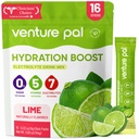 Imballaggio della polvere dell'elettrolita senza zucchero di Venture Pal - Imballaggio di idratazione del liquido giornaliero IV | Miscela di bevanda degli elettroliti con 5 vitamine & 7 elettroliti | Keto Friendly | Non OGM | Vegan certificato | 16 Sticks