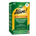 La Via della Natura Viva! Max6 Potency Adult Multivitamina Completa, con Ferro, Vitamine A, C, E & B-Vitamins Comprese B12 & Folate metilato, Supporta Metabolismo Energetico*, 90 Capsule (Vario di Carico)