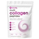 Polvere di peptidi multi collagene, 16 Oz (41 Serve) - Supplemento di proteine, Tipo I, II, III, V, X con acido ialuronico, vitamina C e biotina, non aromatizzato, facilmente mescola in bevande