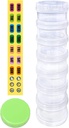 7 giorno Pill Organizer Caso Stackable Weekly Supplements Vitamins Pills Holder Dispenser Extra trasparente trasparente con etichetta e uno più coperchi - Large