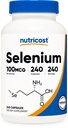 Nutricost Selenium Supplement 100mcg, 240 Capsule, Vegetariano, Gluten Free & Non-GMO