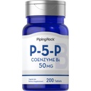 Piping Rock P5P Vitamina B6 | 50mg | 200 compresse | Pyridoxal 5-Phosphate Supplement | Vegetariano, Non OGM, Gluten Free