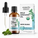 Gocce liquide organiche dell'olio di origano solubili dell'acqua - Olio di origano per gomme sane e gomme di sore, supporto digestivo e immunitario, salute respiratoria