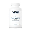 Vital Nutrients Ultra Pure® Fish Oil 700 | Supporta il cuore, il cervello e la salute comune* | Sustainably Sourced High EPA & DHA Omega-3 Grassty Acid | Lemon Flavor | Gluten, Dairy & Soy Free | 120 Softgels