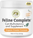 Pecorina Organica Felina Organica Completa - 8 Oz - Multivitamin & Probiotic Powder per Gatti - Natural Cat Food & Digestive Support